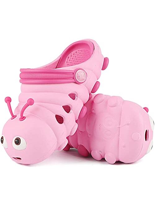 Gaeiowss Baby Sandals, Boys Girls Sandals Clogs Summer Premium Lightweight Kid's Cute Cartoon Caterpillar Sandals Children Non-Slip Beach Water Clogs Shoes Garden Slipper