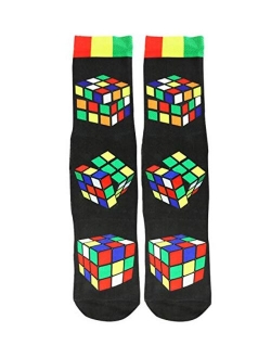 Mens Funny Crazy Socks Boys Kids Colorful Cool 3D Print Animal Food Graphics Novelty Athletic Socks Gift