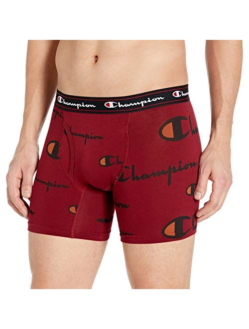 Champion Men's Script Printed Boxer Brief