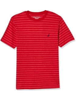 Boys' Short Sleeve Striped Crew Neck T-Shirt