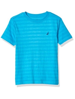 Boys' Short Sleeve Striped Crew Neck T-Shirt