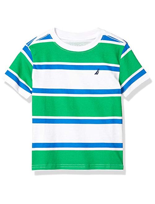 Nautica Boys' Short Sleeve Striped Crew Neck T-Shirt