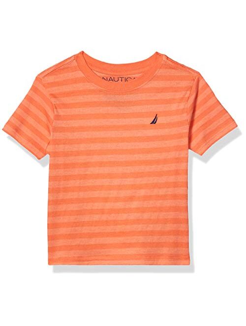 Nautica Boys' Short Sleeve Striped Crew Neck T-Shirt