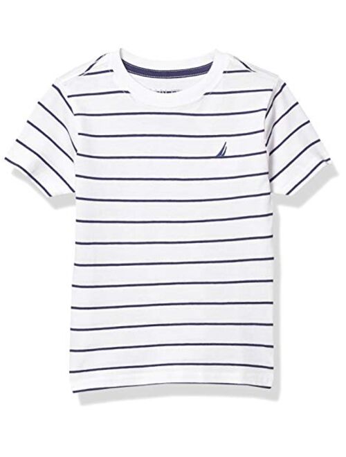 Nautica Boys' Short Sleeve Striped Crew Neck T-Shirt