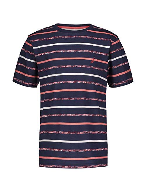 Nautica Boys' Short Sleeve Striped Crew Neck T-Shirt