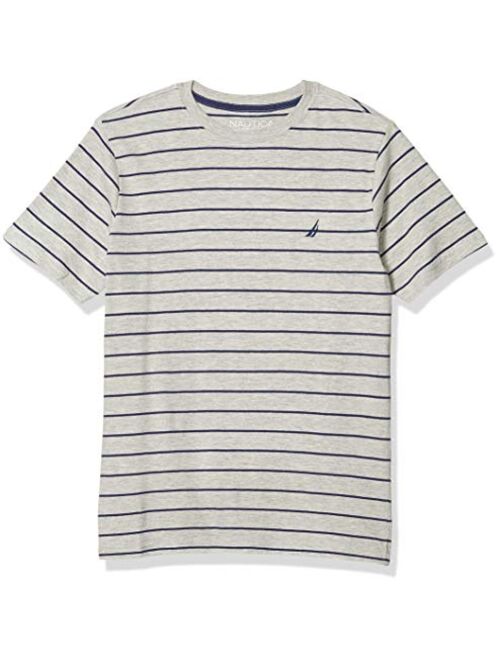 Nautica Boys' Short Sleeve Striped Crew Neck T-Shirt