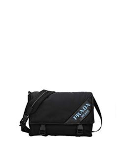 Black Nylon Messenger Shoulder Bag 1BD157 Nero