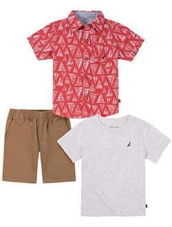 Baby Boys' 3 Pieces Shirt Shorts Set