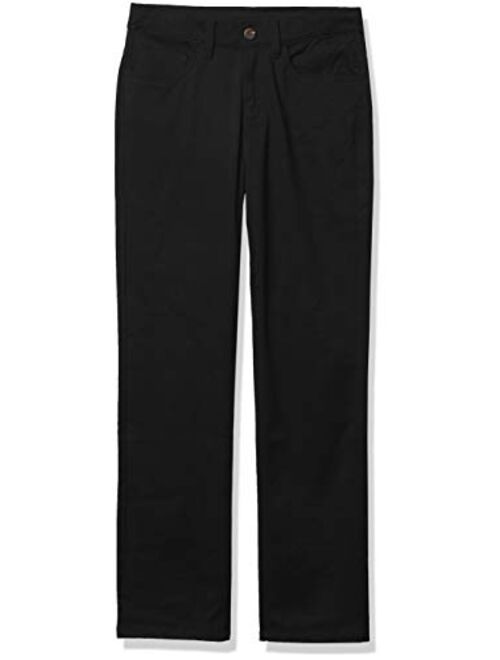 Nautica Boys' Flat Front Stretch Twill Chino Khaki Pant