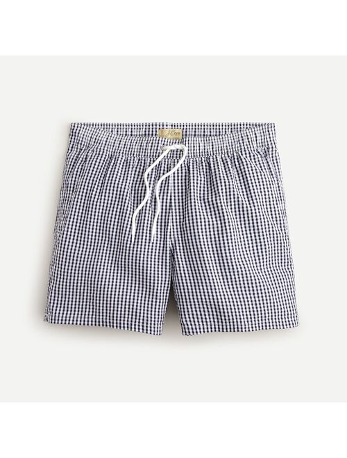 J.Crew 6" swim trunk in gingham seersucker