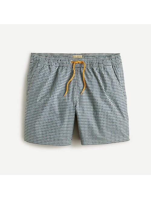 J.Crew 6" stretch swim trunk in dots