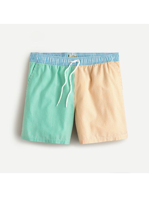 J.Crew 6" swim trunk in seersucker