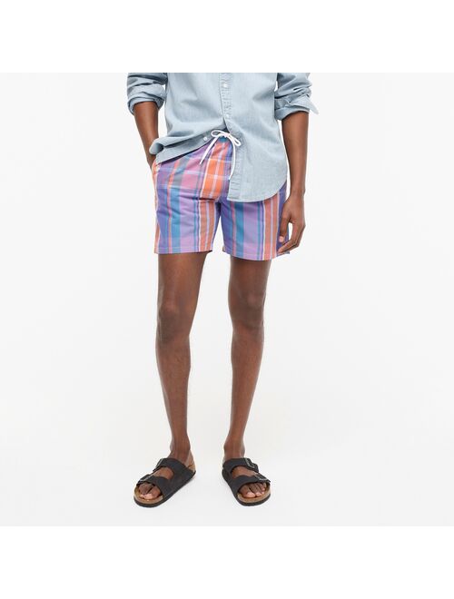 J.Crew 6" swim trunk in yarn-dyed plaid