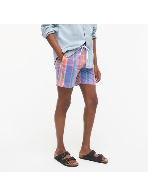 J.Crew 6" swim trunk in yarn-dyed plaid