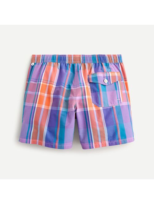 J.Crew 6" swim trunk in yarn-dyed plaid