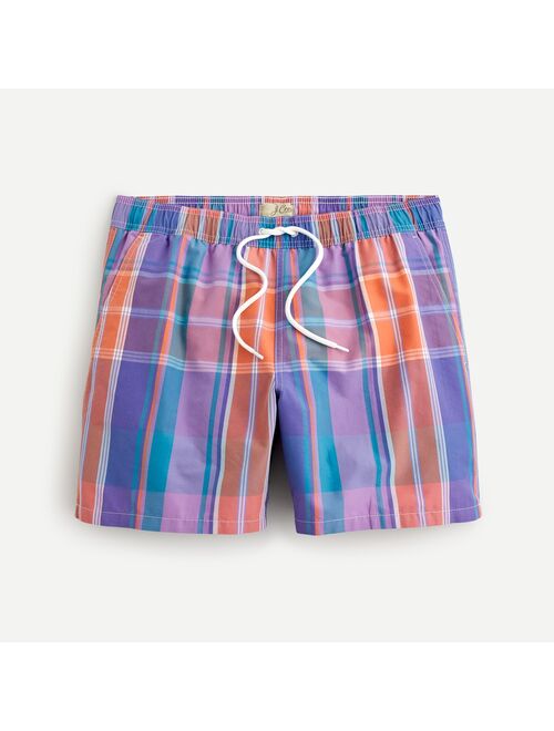 J.Crew 6" swim trunk in yarn-dyed plaid