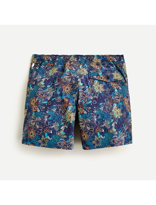 J.Crew 6" stretch swim trunk in floral print