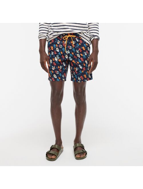 J.Crew 8" stretch swim trunk in floral