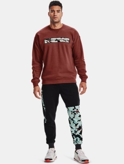 Men's UA Rival Fleece Camo Wordmark Crew