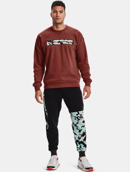 Under Armour Men's UA Rival Fleece Camo Wordmark Crew