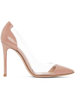 Gianvito Rossi Pink Patent Plexi 105 Heels