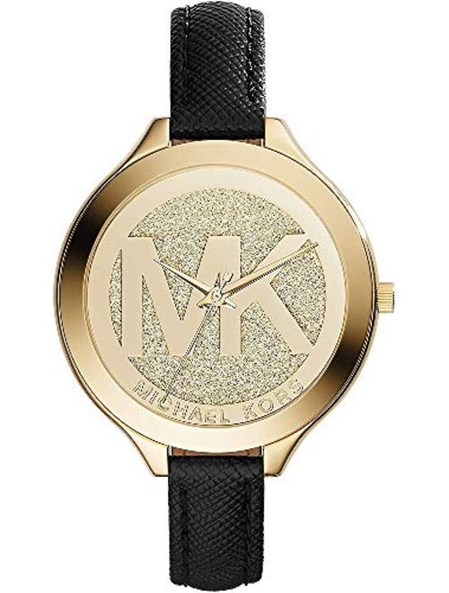 Michael Kors Unisex Slim Runway Rose Gold-Tone Stainless Steel Bracelet Watch 42mm MK3197