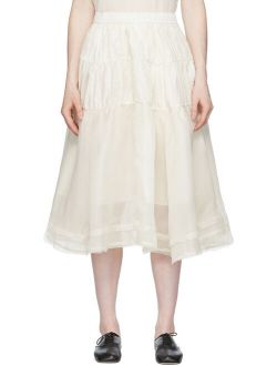 Renli Su White Mulberry Silk Ballet Skirt