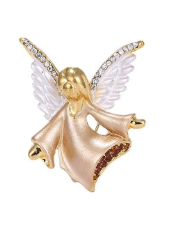 Connie Cloris Women Crystal Angel Brooch Pin