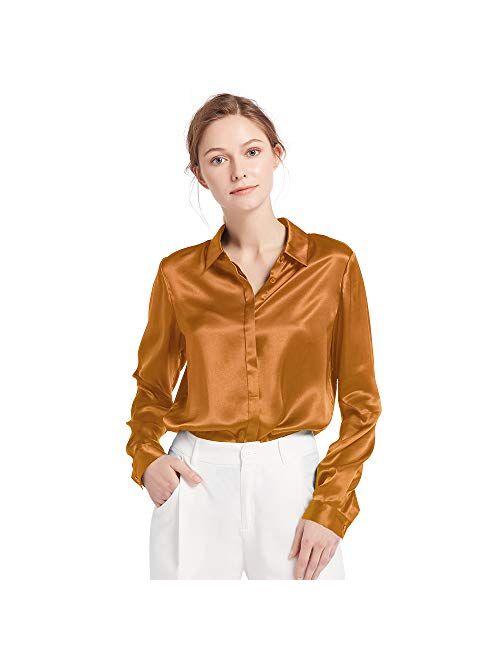 LilySilk Silk Blouse for Women 100% Pure Silk Long Sleeves Cool Smooth Tops