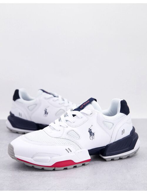 Buy Polo Ralph Lauren jogger sneakers in white with pony logo online ...