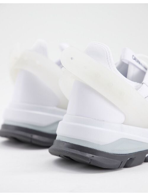 Calvin Klein chunky sneakers in white with gray sole