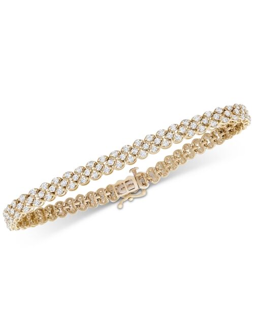 Macy's Diamond Three-Row Bracelet (4 ct. t.w.) in 14k White Gold (Also available in Yellow Gold)