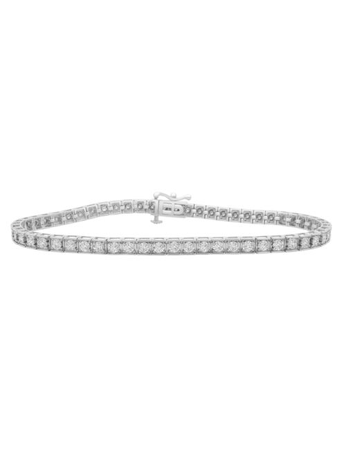 Macy's Diamond Miracle Plate Tennis Bracelet (1 ct. t.w.) in 10k Gold or White Gold