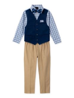 Toddler Boys 4-Pc. Twill Vest Set