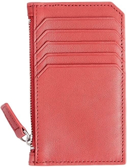 Leather Zippered Credit Card Case