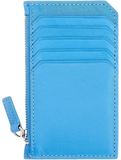 ROYCE New York Leather Zippered Credit Card Case