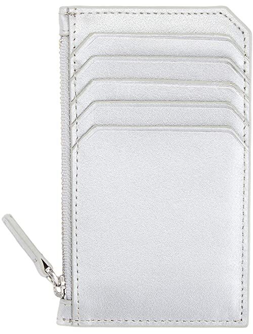 ROYCE New York Leather Zippered Credit Card Case