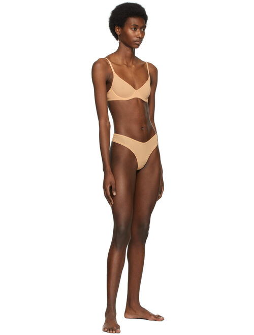 SKIMS Beige Jelly Sheer Dipped Thong