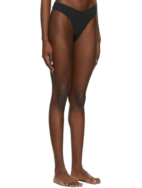 SKIMS Black Cotton 2.0 Dipped Thong