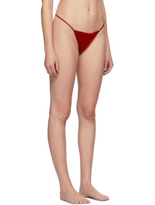 Fleur du Mal Red V-String Thong