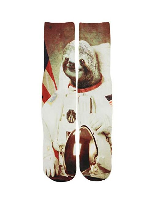 Benefeet Sox Men’s Crazy Novelty Socks for Teen Boys Kids Weird Socks Galaxy Animal Food Tube Crew Socks