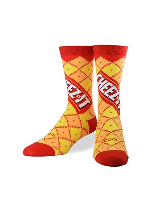 Cool Socks Novelty Crew Dress Sock, Food, Snacks Cookies Chips, Funny Socks