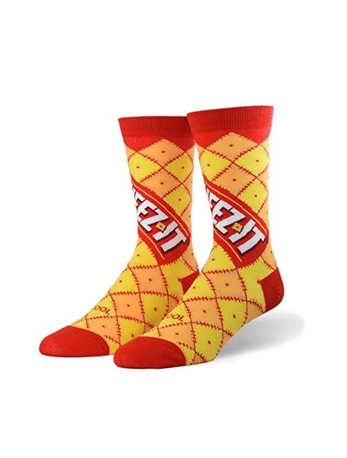 Cool Socks Novelty Crew Dress Sock, Food, Snacks Cookies Chips, Funny Socks