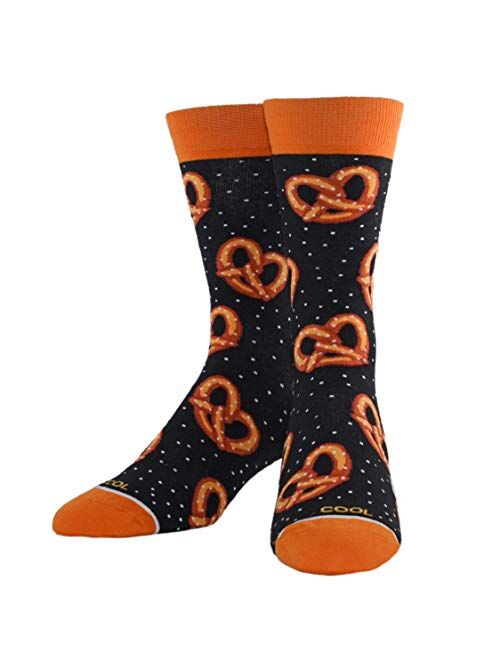 Cool Socks Novelty Crew Dress Sock, Food, Snacks Cookies Chips, Funny Socks