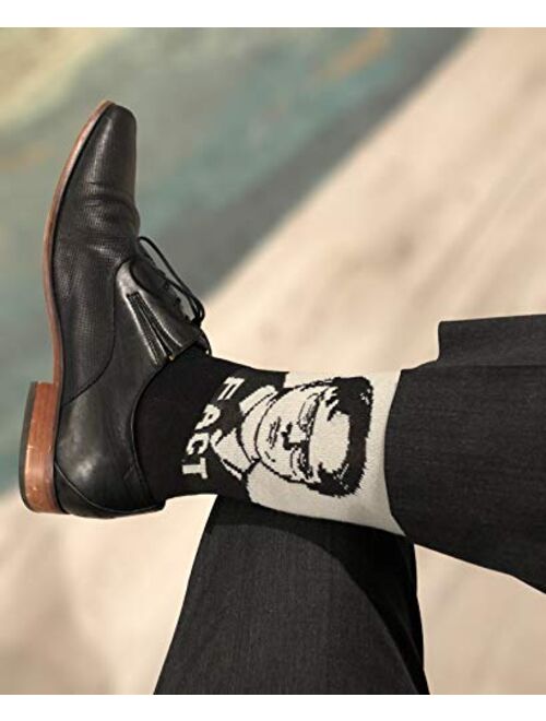 Balanced Co. Dwight Schrute Dress Socks Rainn Wilson Funny Socks Crazy Socks Casual Cotton Crew Socks