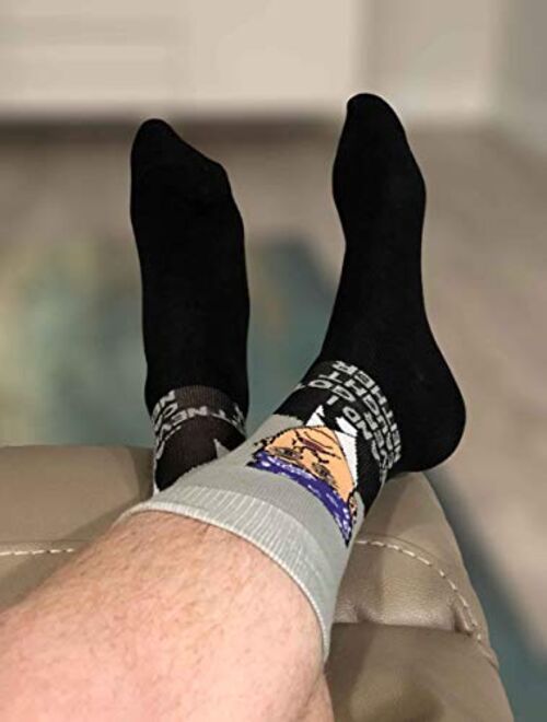 Balanced Co. Prison Mike Dress Socks Michael Scott Funny Socks Crazy Socks Casual Cotton Crew Socks