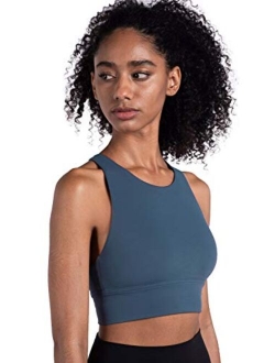 Lemedy Women Strappy Sports Bras Padded Medium Support Yoga Workout Tank Top