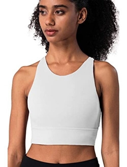 Lemedy Women Strappy Sports Bras Padded Medium Support Yoga Workout Tank Top