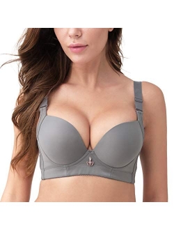 Padded T Shirt Bras for Women Push Up Comfort Underwire Brassiere 34A to 44C