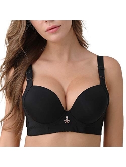 Padded T Shirt Bras for Women Push Up Comfort Underwire Brassiere 34A to 44C